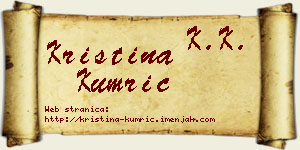Kristina Kumrić vizit kartica